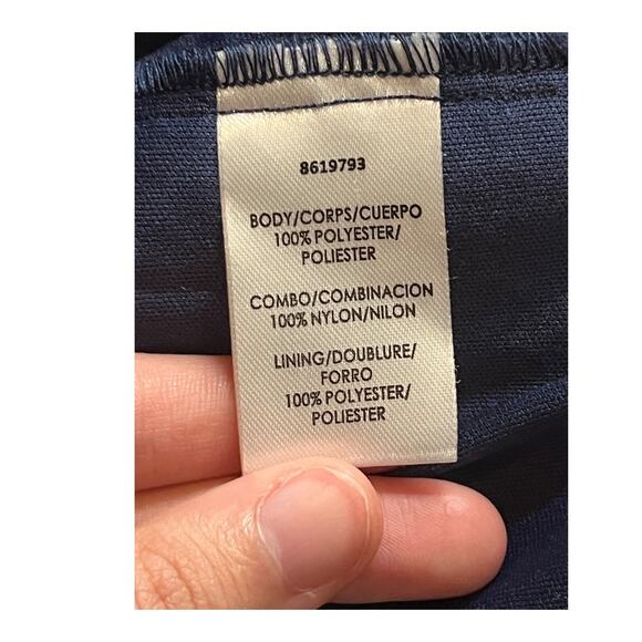 JS Collections dress Clara apron ankle length gown blue size 6 - Picture 8 of 8